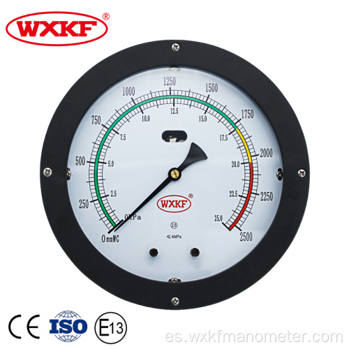 Calibre de nivel de presión diferencial de 200 mm